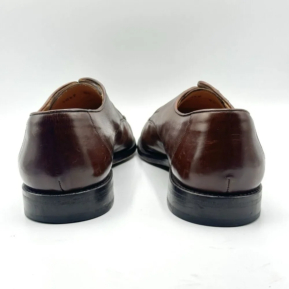 Mezlan Men's Derby Size 8.5 M Brown Leather Moc Toe Dress Shoes Reus No Laces